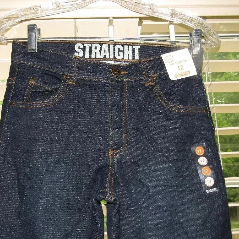 NWT GYMBOREE Straight Fit Dark Wash Jeans Size 12